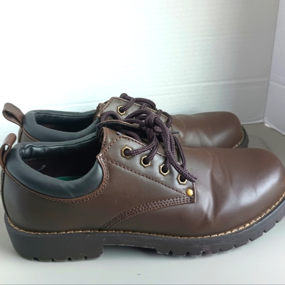 ID Required Vintage Y2K Chunky Oxford Platform Shoes Mens 10 Womens 12 Brown